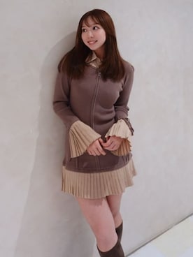 「アイテム（ワンピース/ドレス）」を使った、riendaofficialさん（レディース・159cm）の秋コーディネート