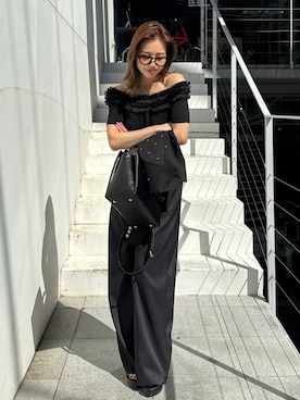 「rienda（リエンダ）のアイテム」を使った、riendaofficialさん（レディース・154cm）の春コーディネート