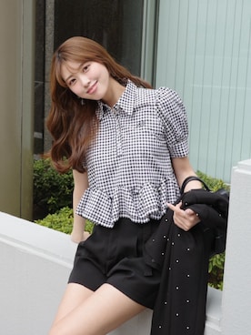 「rienda（リエンダ）のアイテム（パンツ）」を使った、riendaofficialさん（レディース・168cm）の春コーディネート