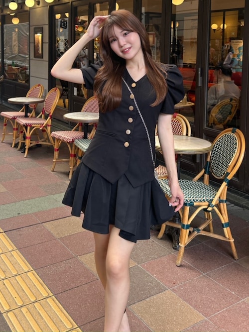 スーツライクレディ―ミニワンピース 半袖 夏服 秋服（ワンピース