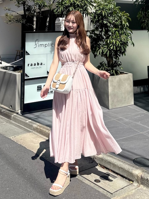 AKB48 伊藤百花さん着用・女神ワンピース】ホルターネックギャザー