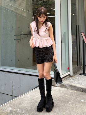 「rienda（リエンダ）のアイテム」を使った、riendaofficialさん（レディース・155cm）の夏コーディネート