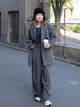 「rienda（リエンダ）のアイテム（帽子）」を使った、riendaofficialさん（レディース・164cm）の秋コーディネート