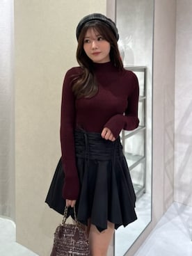 「アイテム（ハンチング/ベレー帽）」を使った、riendaofficialさん（レディース・160cm）の秋コーディネート
