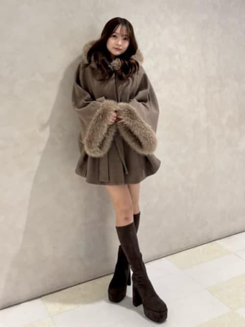 ウールMIXフードポンチョコート ウールMIXフードポンチョコート｜リエンダの通販｜&mall（アンド