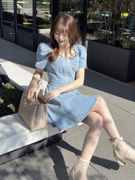 「rienda（リエンダ）のアイテム（ワンピース/ドレス）」を使った、riendaofficialさん（レディース・160cm）の春コーディネート