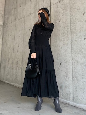 「rienda（リエンダ）のアイテム（帽子）」を使った、riendaofficialさん（レディース・154cm）の秋コーディネート