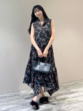 「アイテム（シャツワンピース）」を使った、riendaofficialさん（レディース・152cm）の夏コーディネート