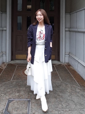 「rienda（リエンダ）のアイテム（トップス）」を使った、riendaofficialさん（レディース・159cm）の冬コーディネート