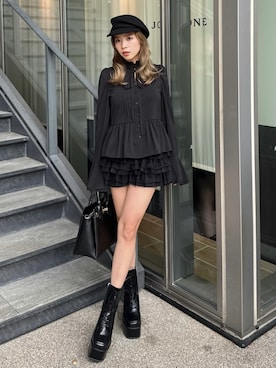 「rienda（リエンダ）のアイテム」を使った、riendaofficialさん（レディース・154cm）の夏コーディネート