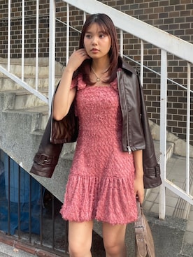 「rienda（リエンダ）のアイテム（ジャケット/アウター）」を使った、riendaofficialさん（レディース・167cm）の秋コーディネート