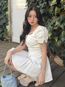 「rienda（リエンダ）のアイテム（ワンピース/ドレス）」を使った、riendaofficialさん（レディース・153cm）の春コーディネート