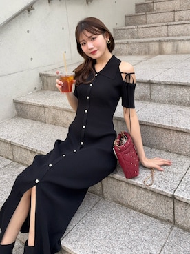 「rienda（リエンダ）のアイテム（ワンピース/ドレス）」を使った、riendaofficialさん（レディース・160cm）の春コーディネート