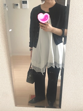 「Omekashi（オメカシ）のアイテム」を使った、shさん（レディース・156cm）の春コーディネート