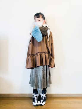 「Libra Cue（リブラ キュー）のアイテム」を使った、riccarinさん（キッズ・143cm）の冬コーディネート