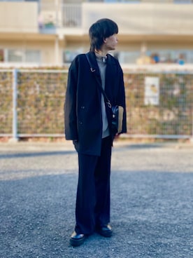 「Loose/ルース（ルース）のアイテム（テーラードジャケット）」を使った、しょーだい◢ ◤さん（メンズ・172cm）の冬コーディネート