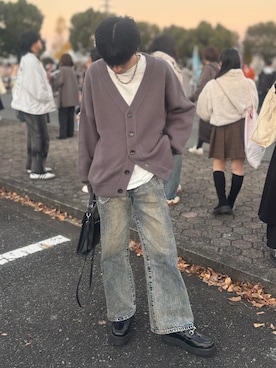 「アイテム（ウォレットチェーン）」を使った、しょーだい◢ ◤さん（メンズ・173cm）の冬コーディネート