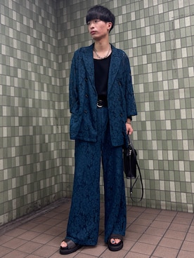 「アイテム（サンダル）」を使った、しょーだい◢ ◤さん（メンズ・173cm）の秋コーディネート