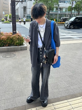 「アイテム（タンクトップ）」を使った、しょーだい◢ ◤さん（メンズ・173cm）の秋コーディネート