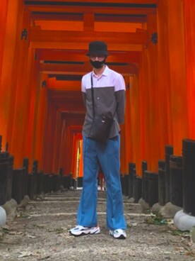 「Steven Alan（スティーブンアラン）のアイテム（帽子）」を使った、ケンさん（メンズ・178cm）の夏コーディネート