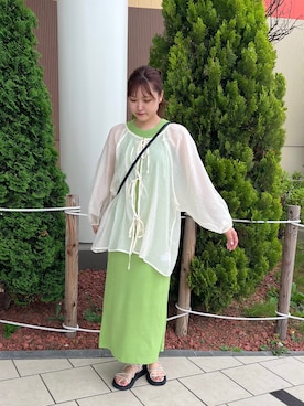「ピスタチオ」｜「アイテム（サンダル）」を使った、yumeさん（レディース・160cm）の夏コーディネート