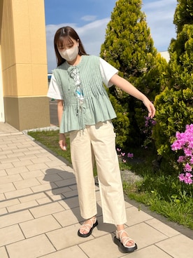 「CPCM」｜「アイテム（サンダル）」を使った、yumeさん（レディース・160cm）の春コーディネート