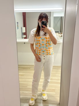 「ハーフアップお団子」｜yumeさん（レディース・160cm）の夏コーディネート