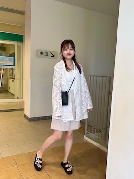 「SLOBE IENA（スローブイエナ）のアイテム（サンダル）」を使った、yumeさん（レディース・160cm）の夏コーディネート