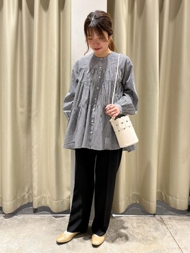 「ティアードブラウス」｜mariさん（レディース・164cm）の春コーディネート