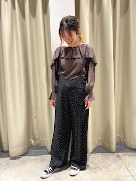 「AMERICAN HOLIC（アメリカンホリック）のアイテム（オールインワン・サロペット）」を使った、mariさん（レディース・164cm）の春コーディネート