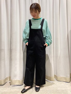 「AMERICAN HOLIC（アメリカンホリック）のアイテム（サロペット/オーバーオール）」を使った、mariさん（レディース・164cm）の冬コーディネート