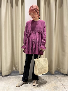 「ティアードブラウス」｜mariさん（レディース・164cm）の春コーディネート