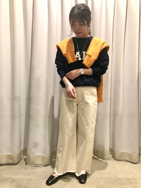 「AMERICAN HOLIC（アメリカンホリック）のアイテム（ネックレス）」を使った、mariさん（レディース・164cm）の冬コーディネート