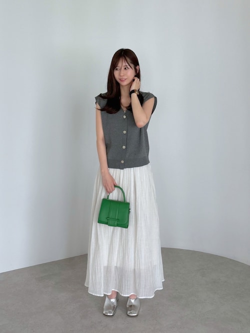 セール】ワッシャーシアーフレアスカート（スカート）｜Bonjour Sagan