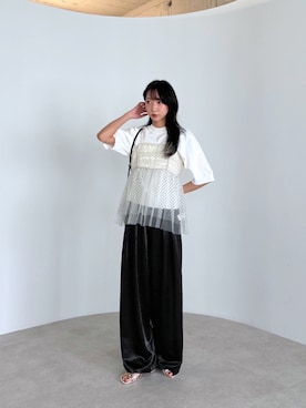 BONJOUR SAGANさん（骨格ウェーブ・レディース・162cm）の夏コーディネート