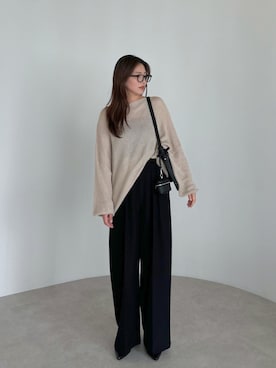 「アイテム（ニット/セーター）」を使った、BONJOUR SAGANさん（レディース・160cm）の夏コーディネート