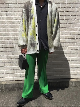 「アイテム（カーディガン/ボレロ）」を使った、アンドリューさん（メンズ・172cm）の秋コーディネート