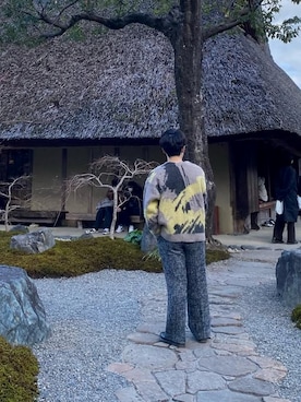 「アイテム（カーディガン/ボレロ）」を使った、アンドリューさん（メンズ・172cm）の秋コーディネート