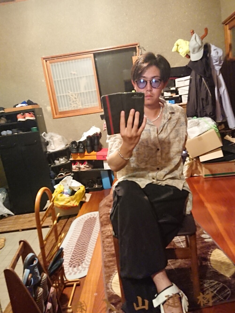 「Right-onのアイテム（トップス、ベージュ系）」を使った、そーしーさん（メンズ・173cm）の夏コーディネートの1枚目の写真