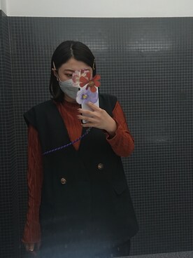 「LOWRYS FARM（ローリーズファーム）のストレッチヒールブーツ　851418（ブーツ）」を使った、煮豆さん（レディース・154cm）の秋コーディネート