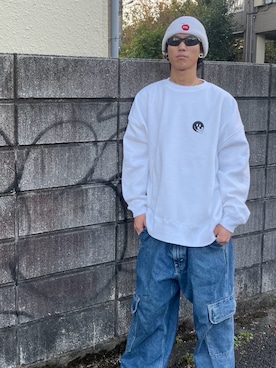 「Levi's（リーバイス）のアイテム（カーゴパンツ）」を使った、La VIA NOSTRAさん（メンズ・170cm）の冬コーディネート