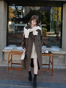 「アイテム（レッグウェア）」を使った、yunikaさん（レディース・170cm）の秋コーディネート