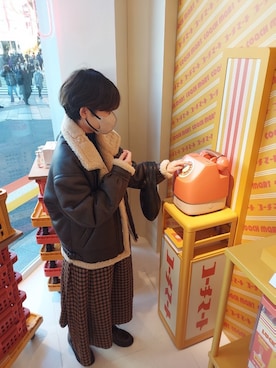 「TODAYFUL（トゥデイフル）のアイテム（その他アウター）」を使った、Saraさん（レディース・156cm）の冬コーディネート
