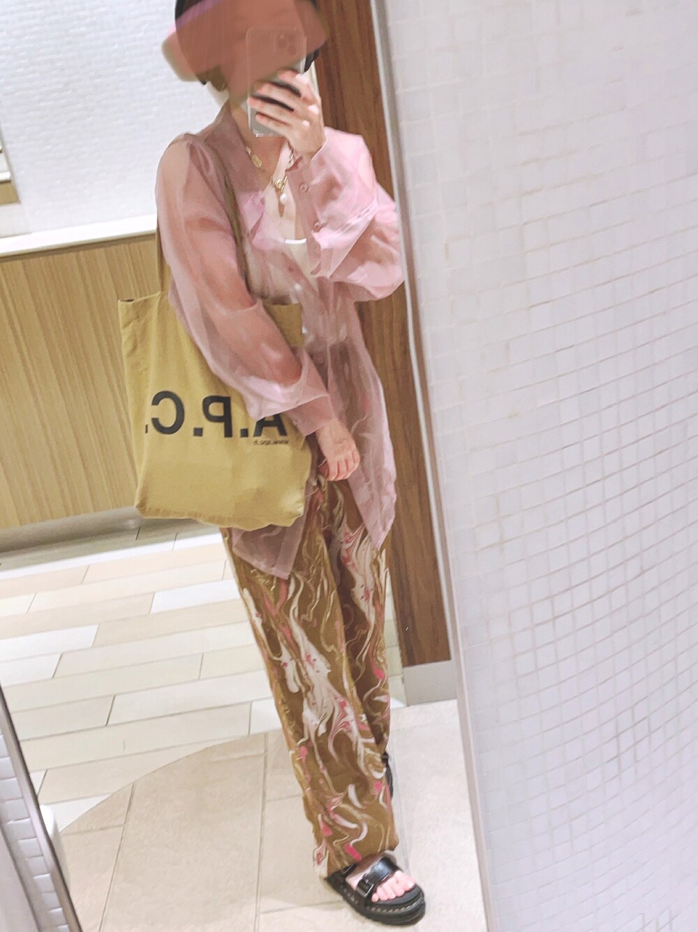 美品　TODAYFUL トゥデイフル★オーガンジー シアー シャツ F TODAYFUL（トゥデイフル）の「オーガンジーシアーシャツ（シャツ