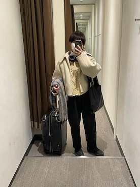 「TODAYFUL（トゥデイフル）のアイテム（ブルゾン）」を使った、Saraさん（レディース・156cm）の冬コーディネート