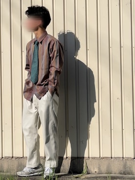 「大学生コーデ」｜「アイテム（その他トップス）」を使った、服着たるさん（メンズ・165cm）の春コーディネート