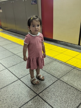 「PETIT BATEAU（プチバトー）のアイテム（ワンピース/ドレス）」を使った、史梦雅さん（キッズ・90cm）の夏コーディネート