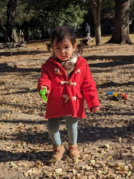 「PETIT BATEAU（プチバトー）のアイテム（ジャケット/アウター）」を使った、史梦雅さん（キッズ・90cm）の冬コーディネート