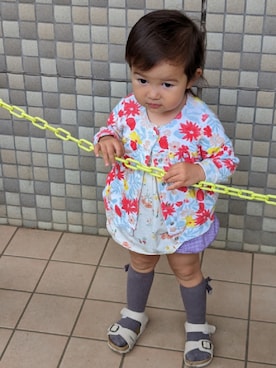 「CHOPIN（ショパン）のアイテム」を使った、史梦雅さん（キッズ・90cm）の春コーディネート