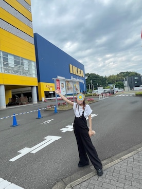 「GRL（グレイル）のアイテム（オールインワン・サロペット）」を使った、honokaさん（レディース・147cm）の春コーディネート